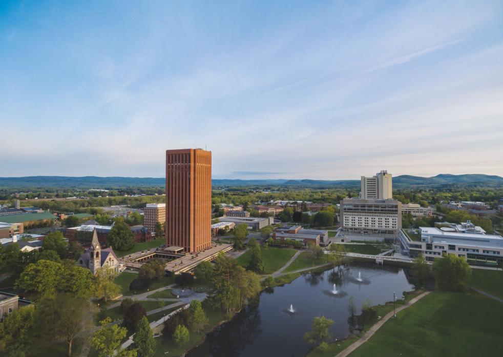 Aerial view of campus